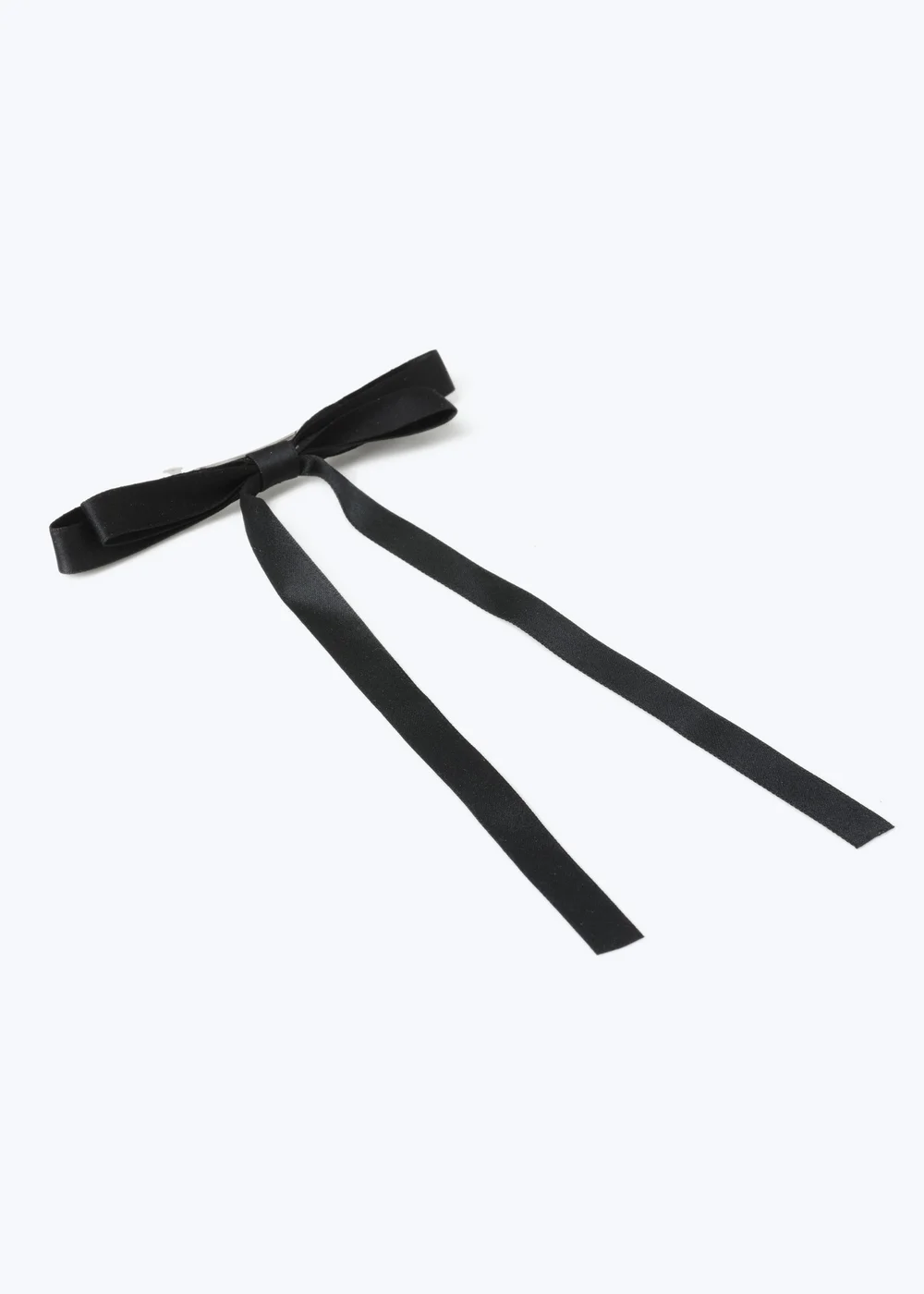 Muse Black Satin Skinny Bow - One Size Image 2