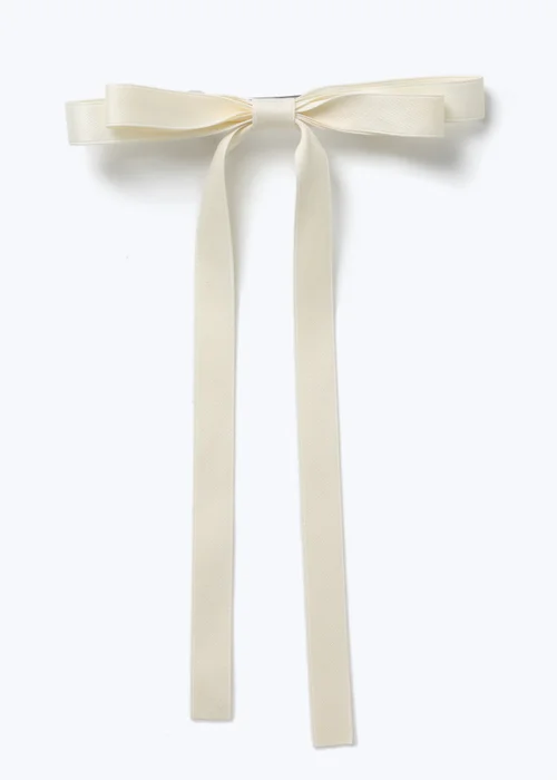 Muse Cream Bow Hair Clip - One Size Image 1
