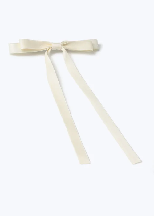 Muse Cream Bow Hair Clip - One Size Image 2