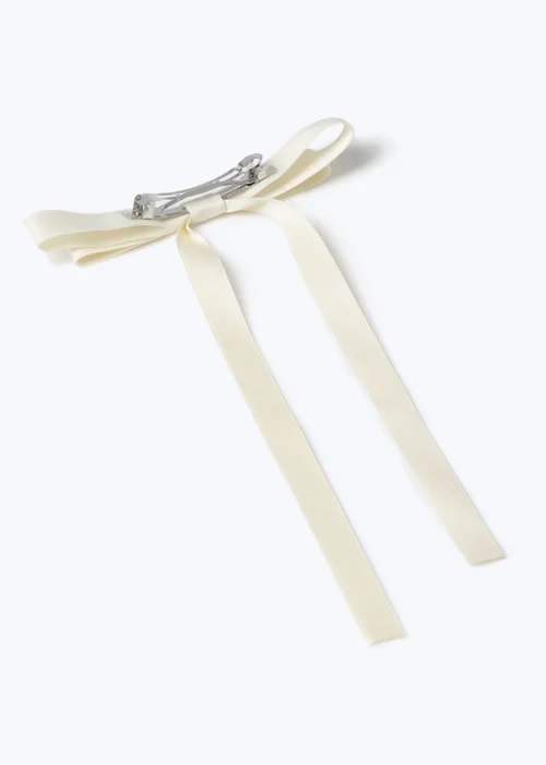 Muse Cream Bow Hair Clip - One Size Image 3