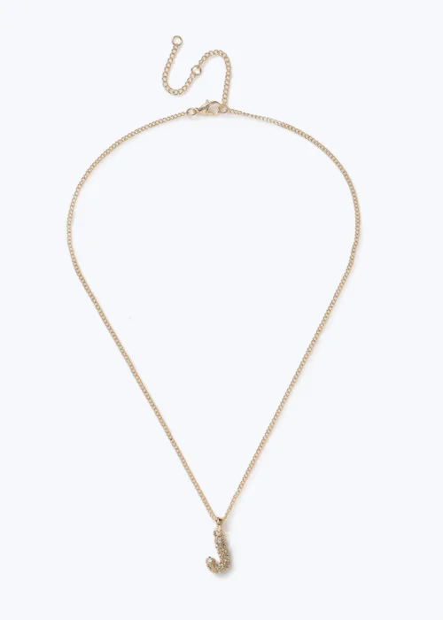 Muse Gold "J" Initial Necklace - One Size Image 1