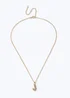 Muse Gold "J" Initial Necklace - One Size Image 1
