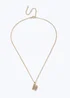 Muse Pave Puff "N" Initial Necklace Gold - One Size Image 1