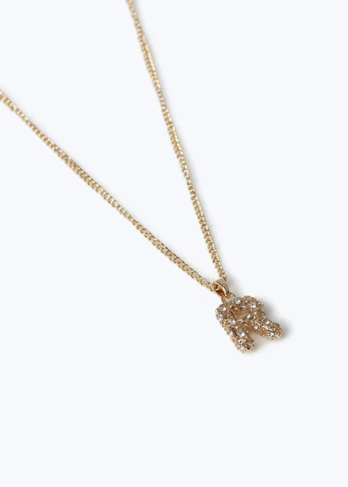 Muse Gold 'R' Initial Necklace - One Size Image 2