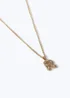 Muse Gold 'R' Initial Necklace - One Size Image 2