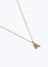 Muse Gold "A" Initial Necklace - One Size Image 2