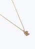 Muse Pave Puff "E" Initial Necklace Gold - One Size Image 2