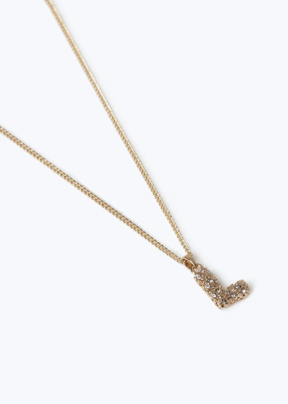 Muse Gold Puff L Initial Necklace - One Size Image 2