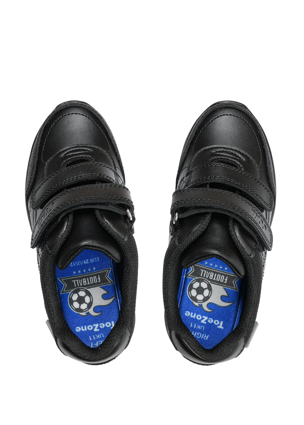 ToeZone Boys Black Ace Coated Leather Football School Shoes (Younger 8 - Older 2) - 9 Infants Image 3