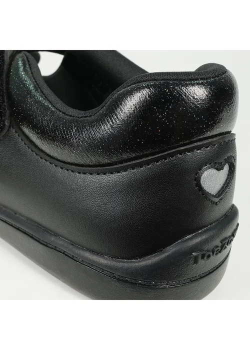 ToeZone Girls Black Amy Coated Leather Bunny School Shoe (Younger 8 - Older 2) - 1 Infants Image 5