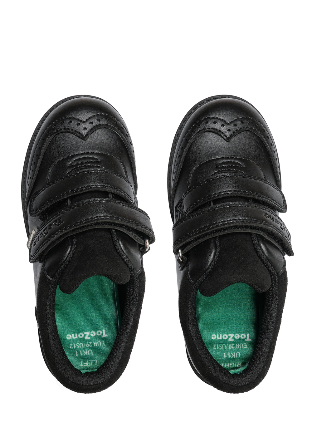 ToeZone Boys Black Theo Coated Leather Smart School Shoe (Younger 8 - Older 3) - 8 infants Image 3