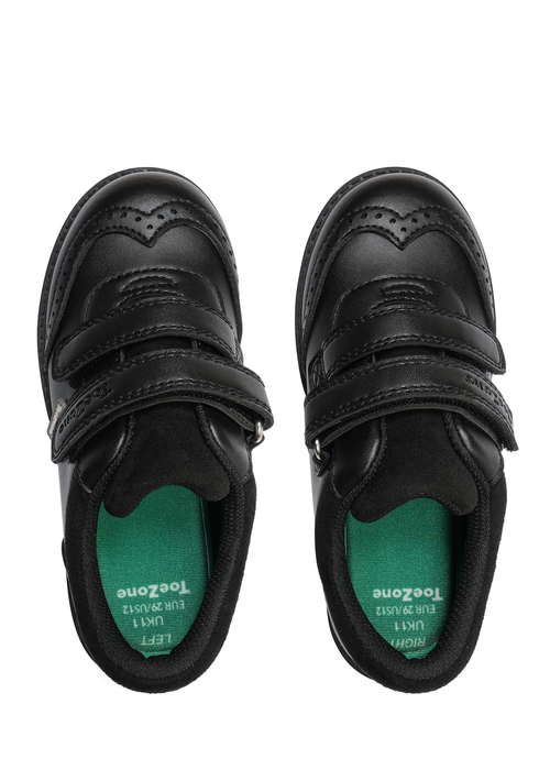 ToeZone Boys Black Theo Coated Leather Smart School Shoe (Younger 8 - Older 3) - 8 infants Image 3