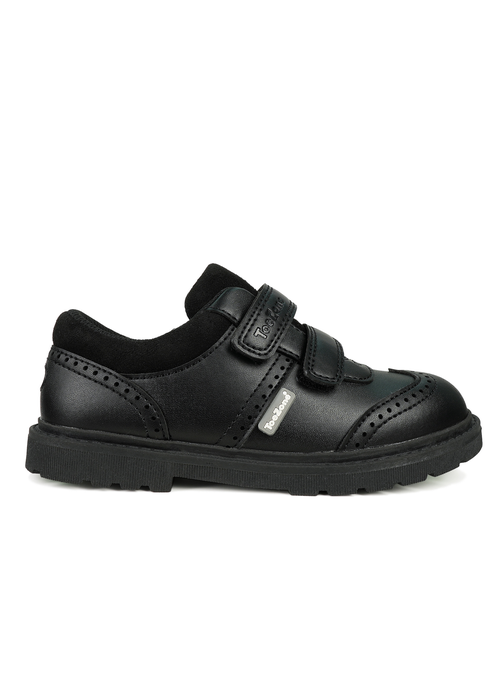 ToeZone Boys Black Theo Coated Leather Smart School Shoe (Younger 8 - Older 3) - 8 infants Image 2