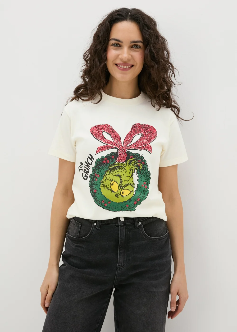 Cream Grinchmas T-Shirt - Small Image 2