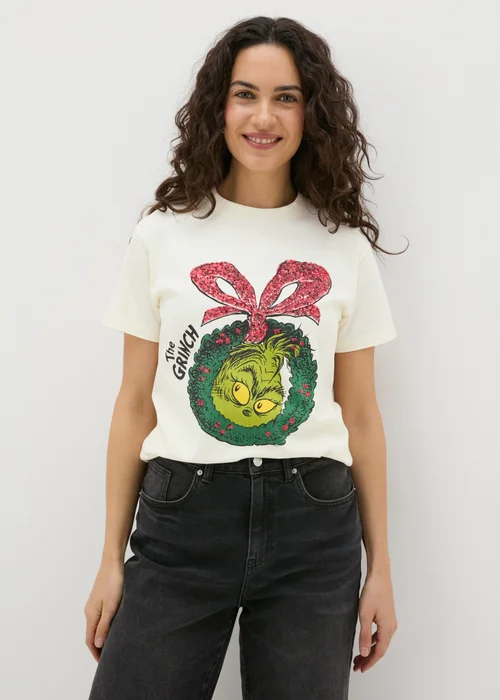 Cream Grinchmas T-Shirt - Small Image 2