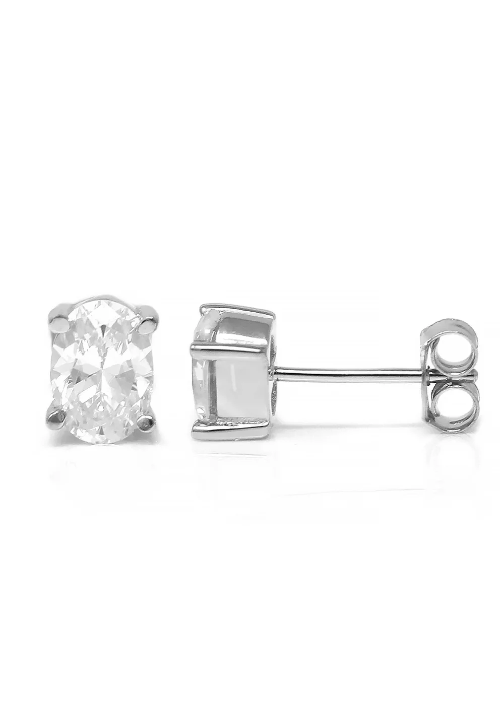 Say It With Silver Oval Earrings - One Size Image 1