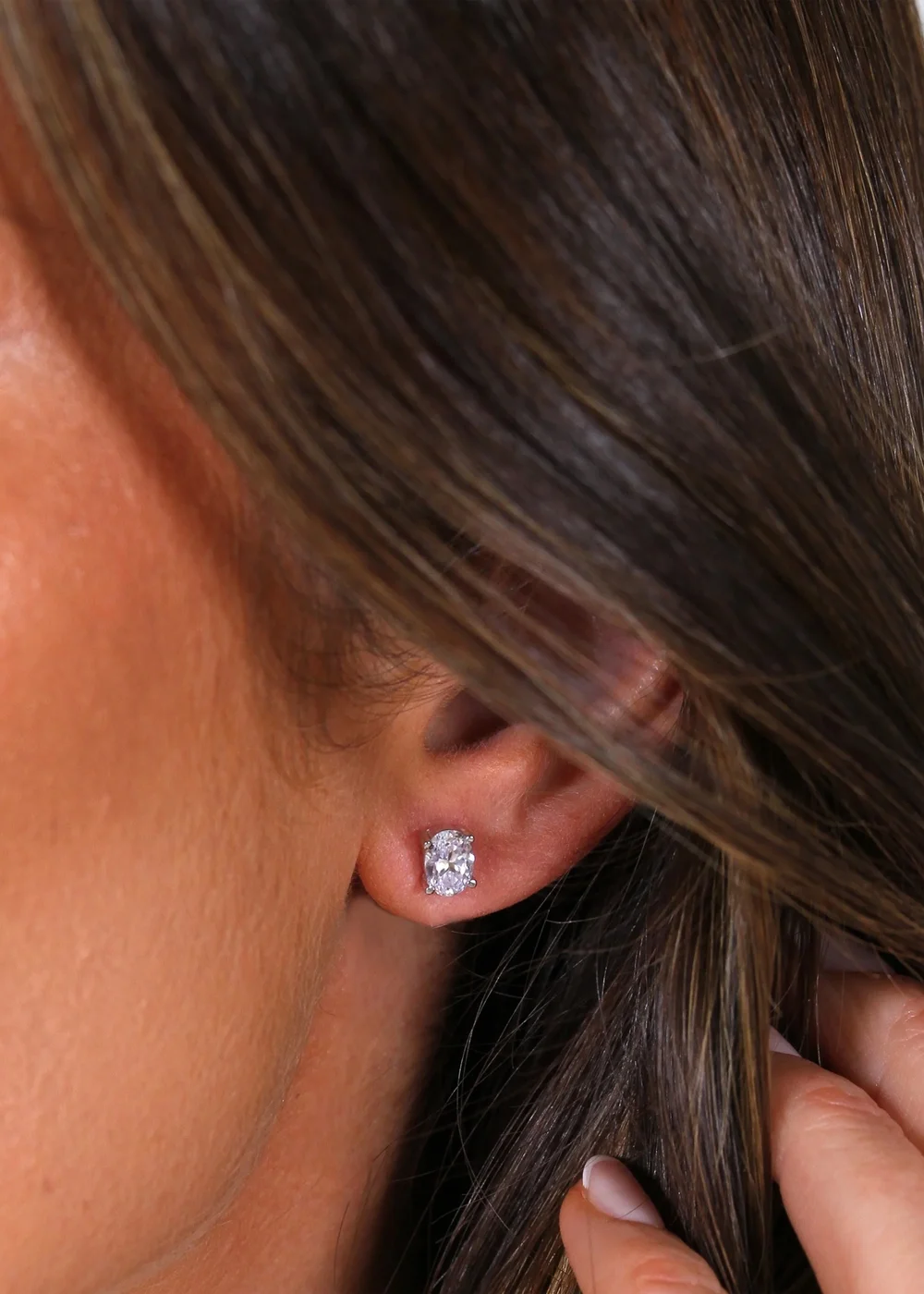 Say It With Silver Oval Earrings - One Size Image 2