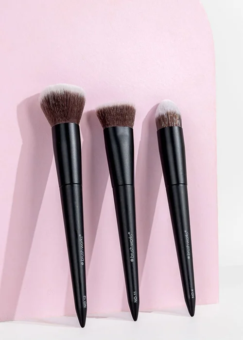 Brushworks Contour & Blush Makeup Black Brush Set - One Size Image 2