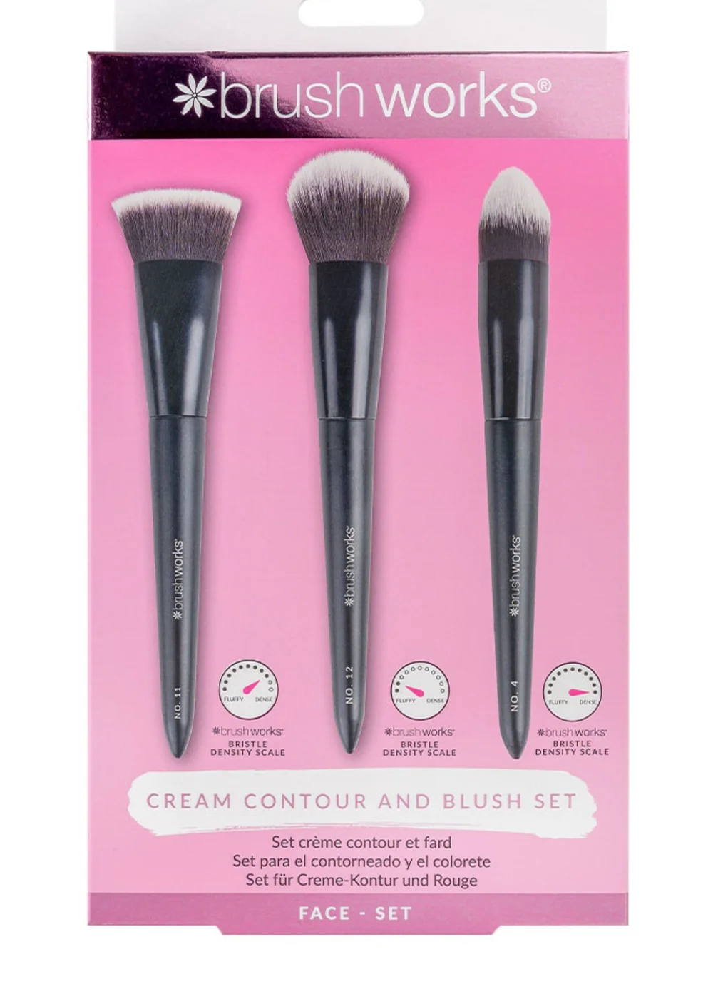 Brushworks Contour & Blush Makeup Black Brush Set - One Size Image 3