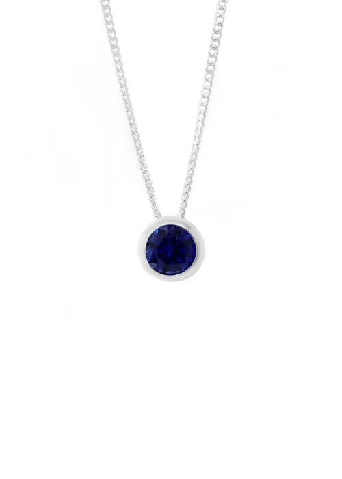 Say It With Silver September Birthstone Necklace - One Size Image 1