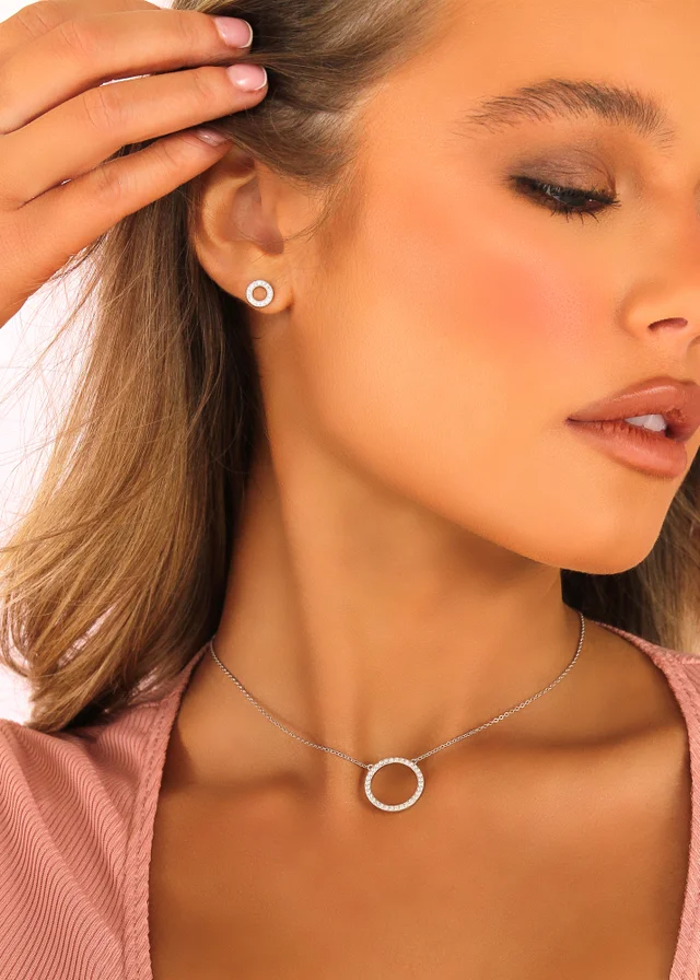 Say It With Silver Circle of Life Earrings