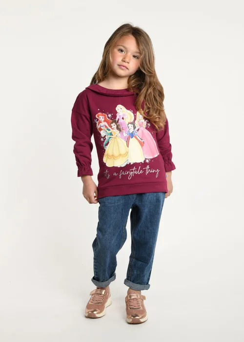 Disney Burgundy Princess Girls Top (4-8 yrs) - Age 4-5 Years Image 1