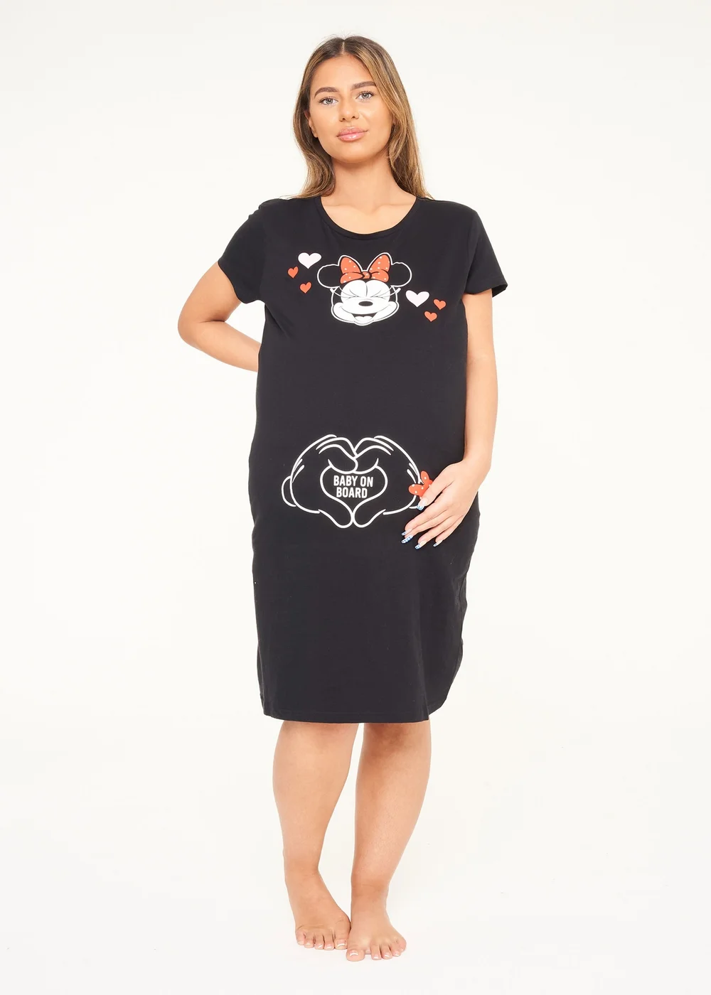 Disney Minnie Mouse Black Maternitiy Nightie - Extra small Image 1