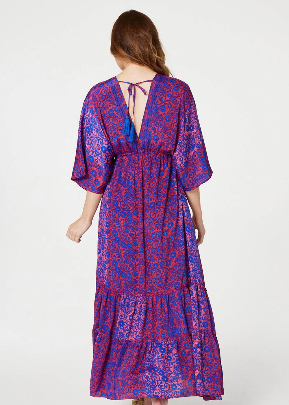Izabel London Pink Floral Side Split Maxi Dress - 8 Image 2
