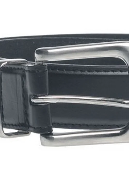 Duke Black Joseph Bonded Leather Metal Tip Waist Belt - S Image 3