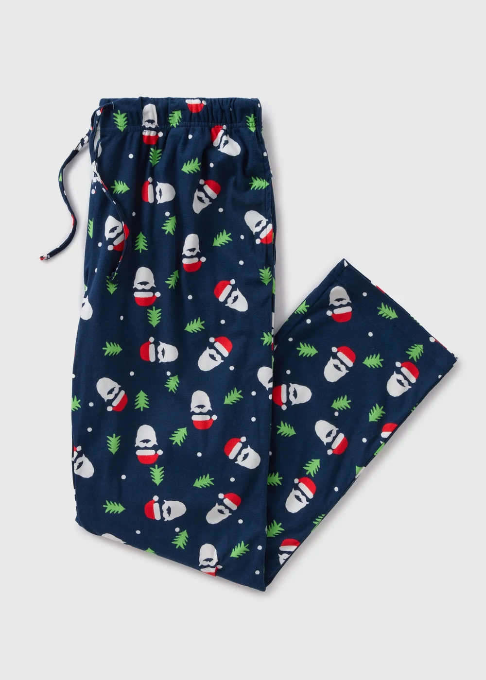 Navy Christmas Santa Fleece Pyjama Bottoms - Extra small Image 1