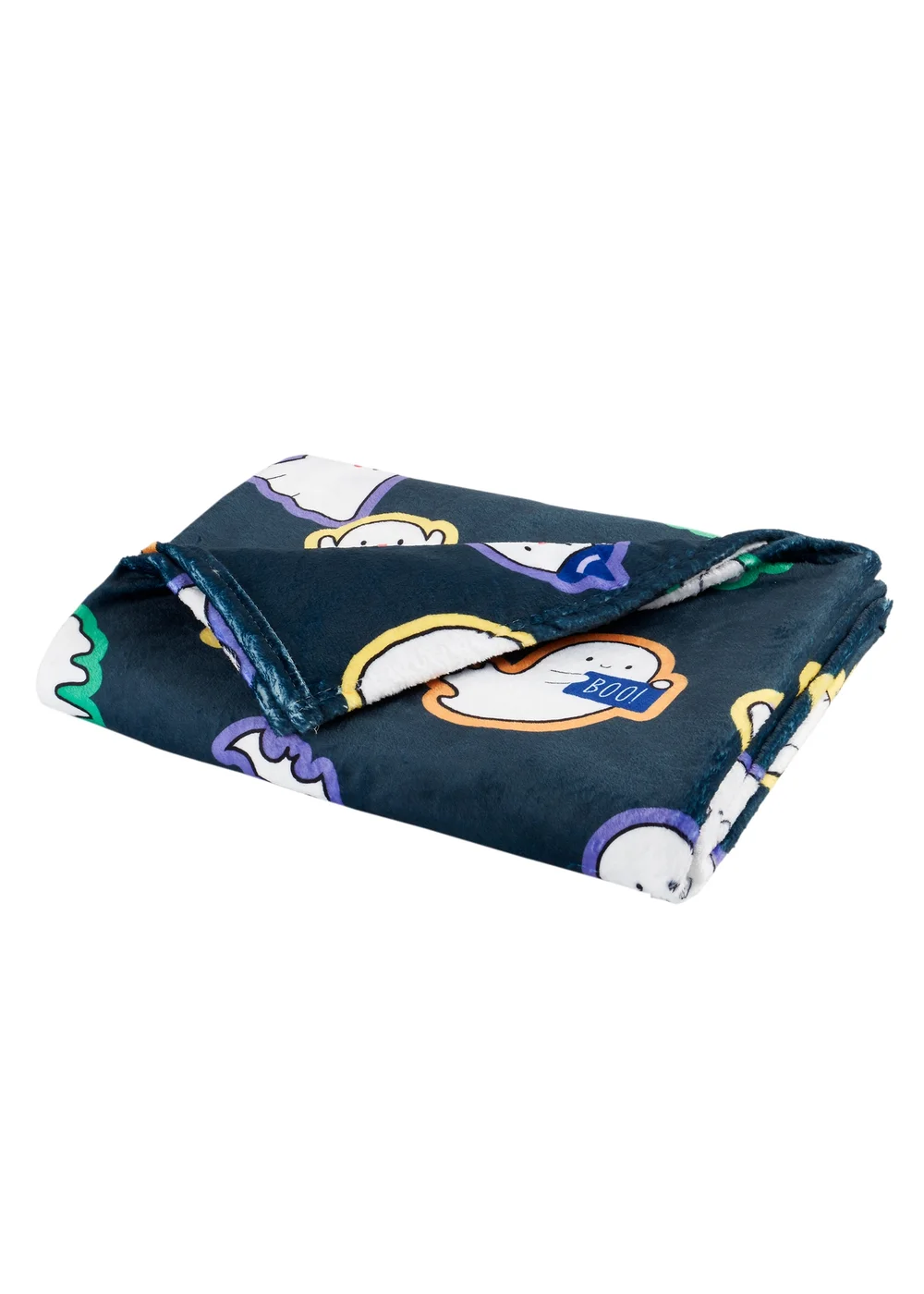 Catherine Lansfield Halloween Ghosts Cosy Fleece Blanket Throw (130x170cm) - One Size Image 3