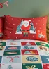 Catherine Lansfield Christmas Advent Calendar Reversible Duvet Cover Set - Single Image 3