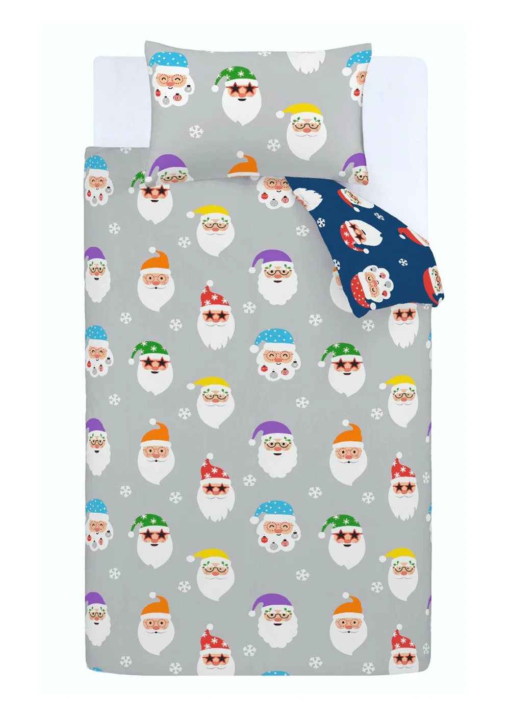 Catherine Lansfield Christmas Santa Spec-Tacular Reversible Duvet Cover Set - Single Image 5
