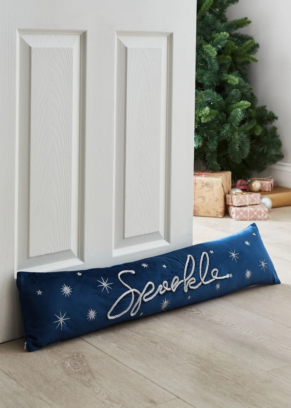 Catherine Lansfield Christmas Sparkle Door Draught Excluder (90x20cm) - One Size Image 2
