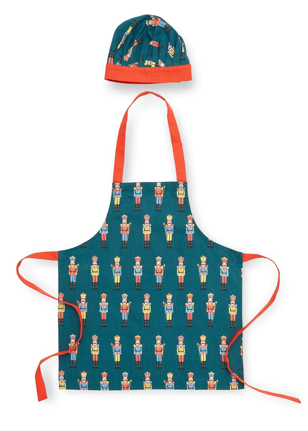 Catherine Lansfield Christmas Nutcracker Kids Kitchen Apron & Hat Set - One Size Image 1