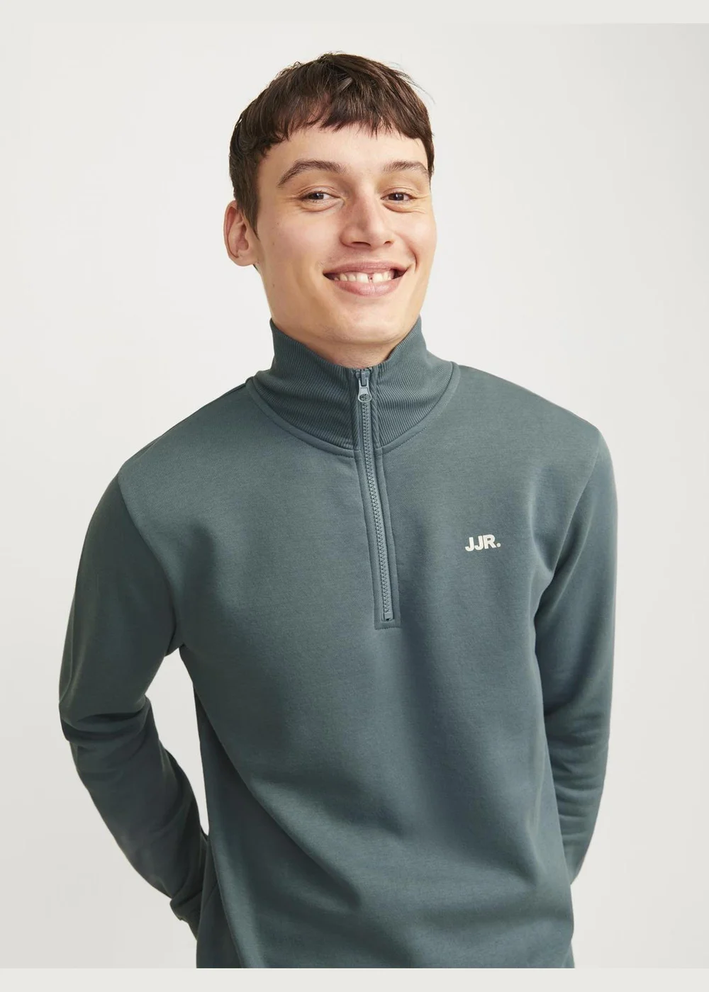 JJ Rebel Blue Half Zip Sweatshirt - Small Image 6
