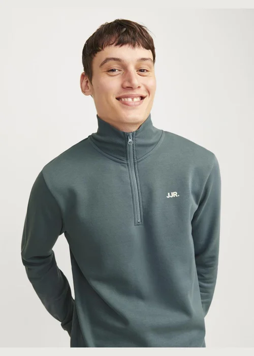 JJ Rebel Blue Half Zip Sweatshirt - Small Image 6