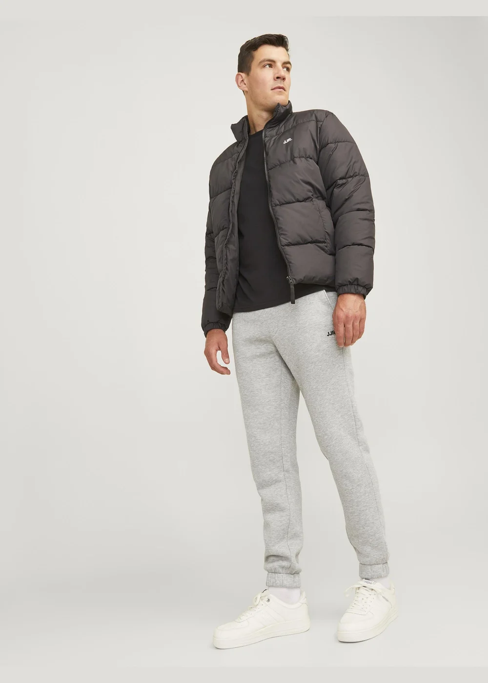 JJ Rebel Grey Logo Jogging Bottoms - S Image 1