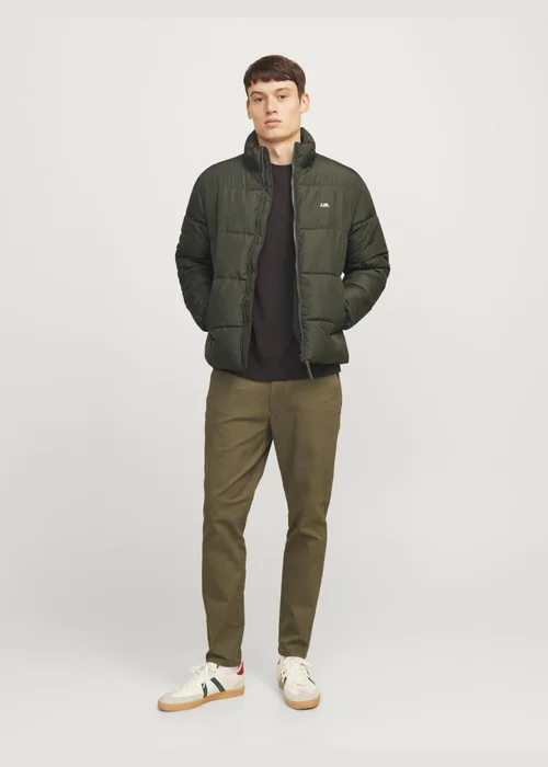JJ Rebel Green Padded Puffer Coat - Small Image 3