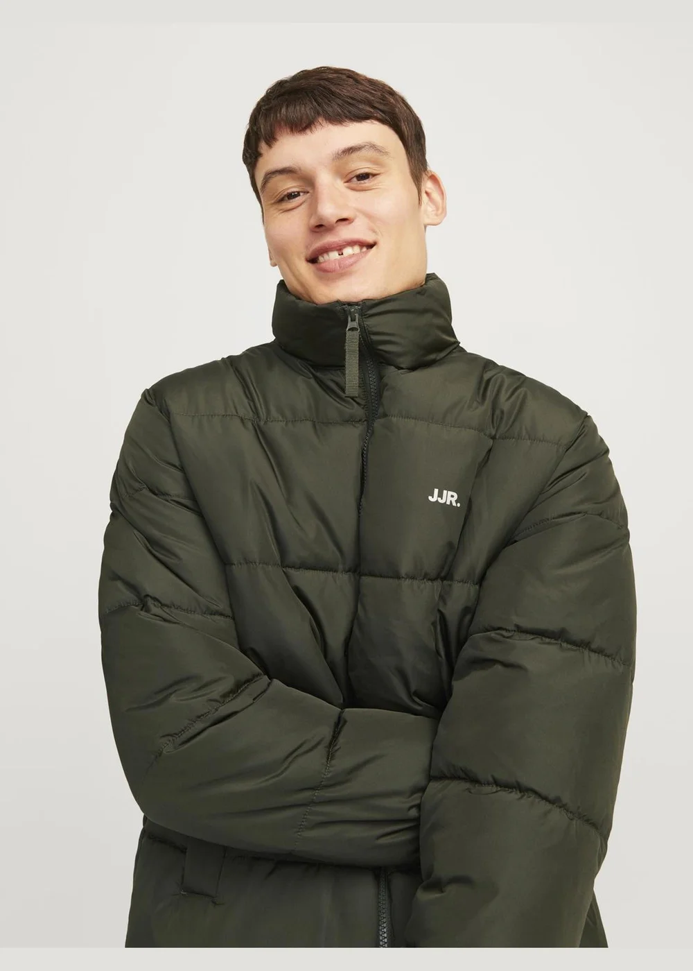 JJ Rebel Green Padded Puffer Coat - Small Image 4