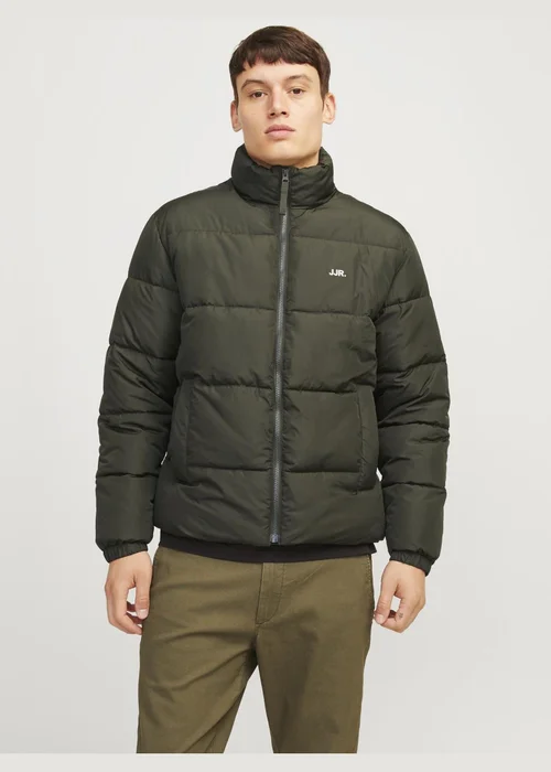 JJ Rebel Green Padded Puffer Coat - Small Image 1