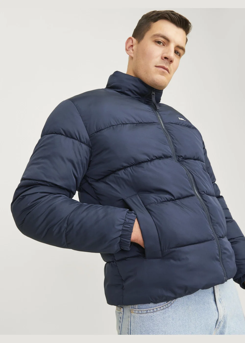JJ Rebel Navy Padded Puffer Coat - S Image 4