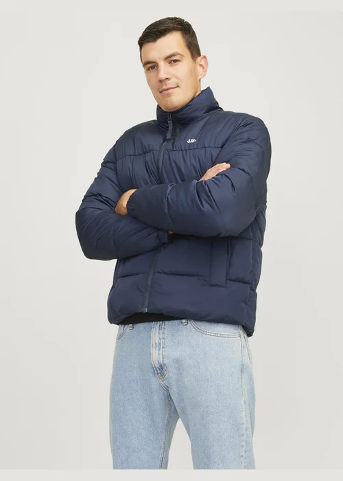 JJ Rebel Navy Padded Puffer Coat - S Image 1