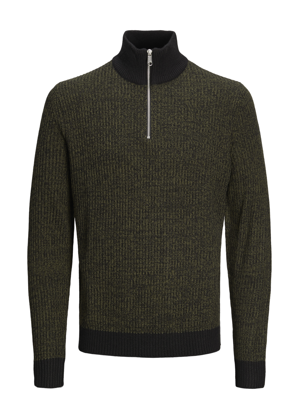 JJ Rebel Green Half Zip Knit Jumper - S Image 1