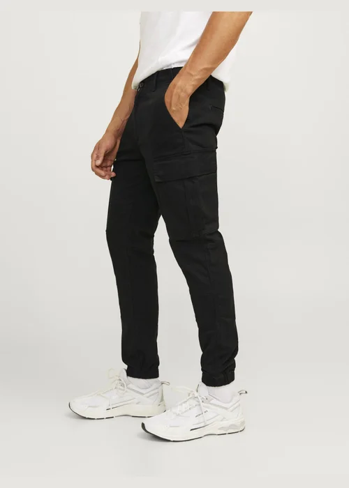 JJ Rebel Black Michael Cargo Trousers - 28 Image 3