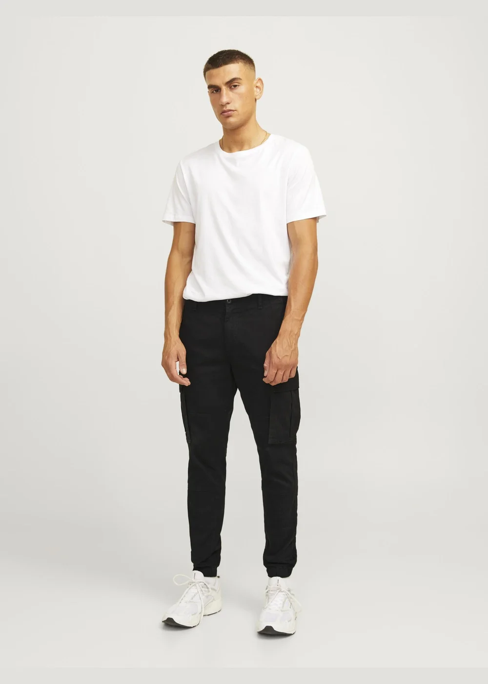 JJ Rebel Black Michael Cargo Trousers - 28 Image 1