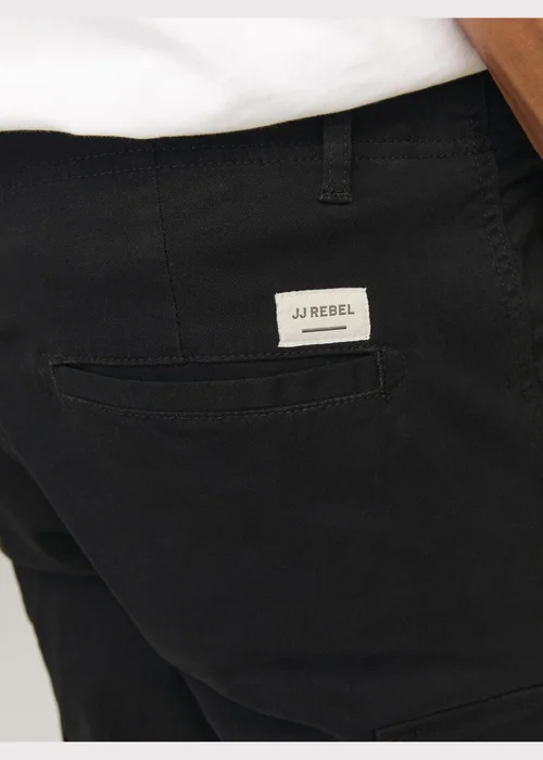 JJ Rebel Black Michael Cargo Trousers - 28 Image 7