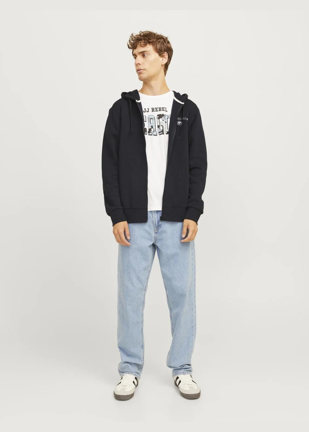JJ Rebel Black Zip Up Hoodie - S Image 4