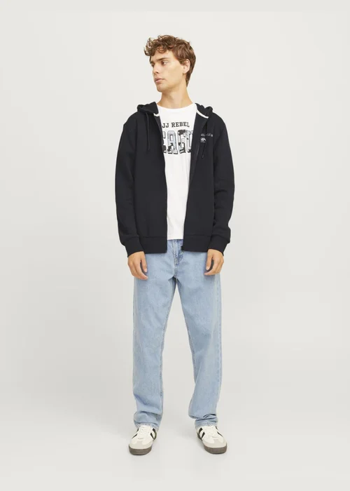 JJ Rebel Black Zip Up Hoodie - S Image 4