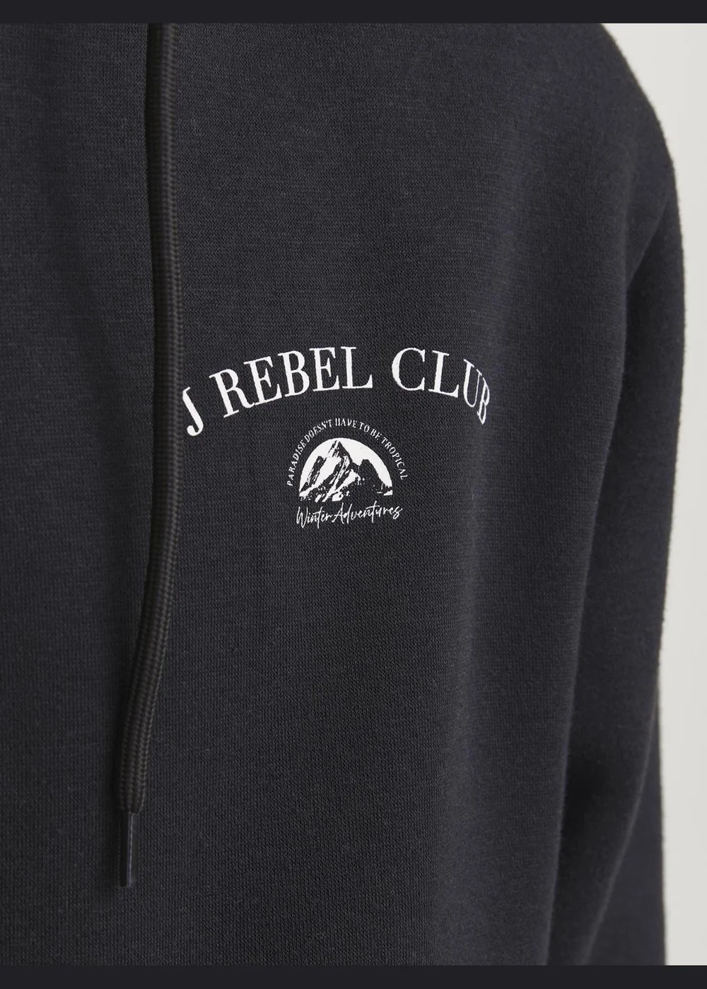 JJ Rebel Black Zip Up Hoodie - S Image 5